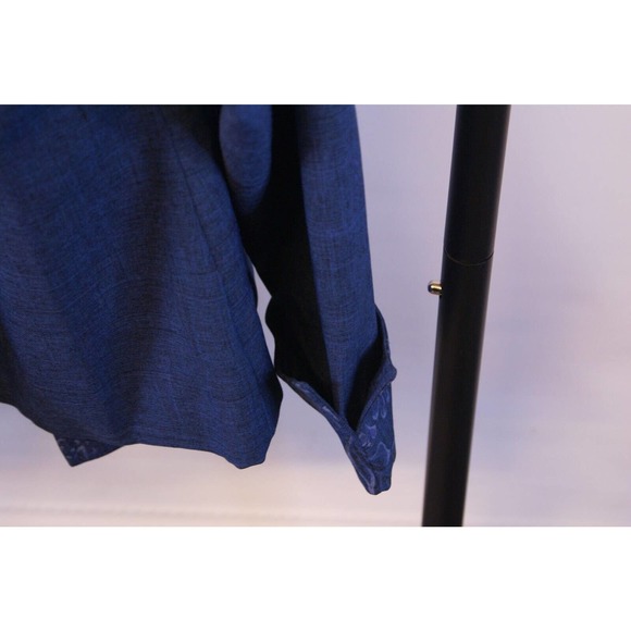 Sag Harbor Blazer Jacket Women's 18W Blue 100% Polyester Open Front Long Sleeve - Picture 7 of 12